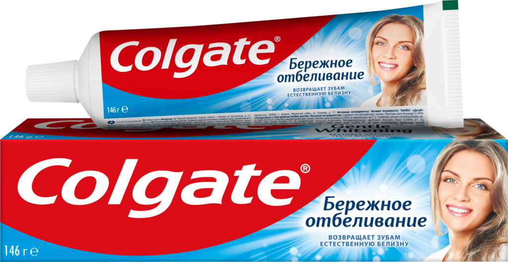Зубная паста COLGATE Бережное отбеливание, 100мл (Китай, 100 мл)