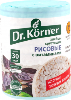 Хлебцы рисовые DR KORNER с витаминами, 100г (Россия, 100 г)