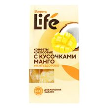 Конфеты кокосовые Лента Life с кусочками манго 90 г