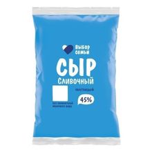 Сыр полутвердый Выбор Семьи Сливочный 45% БЗМЖ 300 г