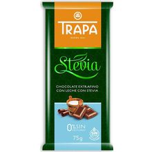 Плитка Trapa Stevia молочный шоколад со стевией 30% 75 г