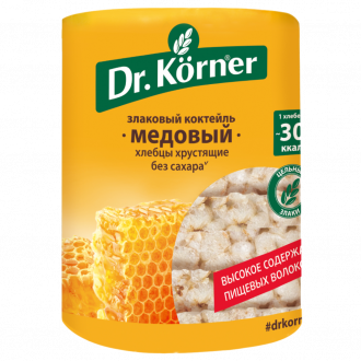 Хлебцы DR KORNER Злаковый коктейль медовый, 100г (Россия, 100 г)
