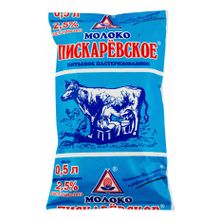 Молоко 2,5% пастеризованное 500 мл Пискаревский МЗ