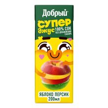 Сок Добрый Active Kid яблоко-персик 200 мл