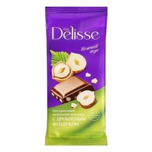 Шоколад Delisse молочный с дробленым фундуком 60 г