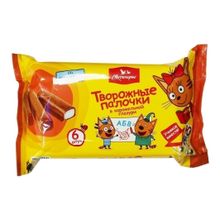 Сырок творожный Свитлогорье Три кота Палочки с ванилью в карамельной глазури 16% БЗМЖ 180 г
