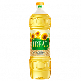 Масло подсолнечное IDEAL рафинированное дезодорированное, 1л (Россия, 1000 мл)