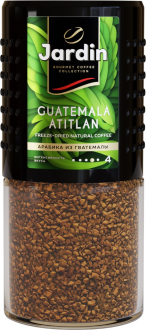 Кофе растворимый JARDIN Guatemala Atitlan сублимированный, ст/б, 190г (Россия, 190 г)