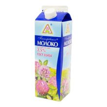 Молоко 2,5% пастеризованное 1 л Пискаревский МЗ БЗМЖ