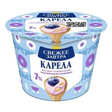 Йогурт Свежее Завтра черничный маффин 7% 180