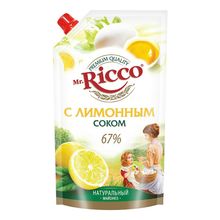 Майонез Mr. Ricco с лимонным соком 67% 375 г