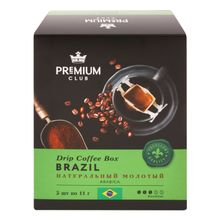 Кофе Premium Club Brazil молотый в индивидуальных дрип-пакетах 11 г х 5 шт