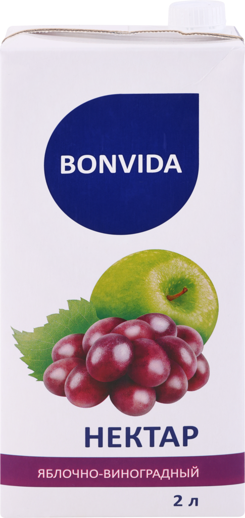 Нектар BONVIDA Яблочно-виноградный, 2л (Россия, 2 L)