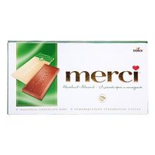 Шоколад Merci Лесной орех и миндаль молочный 100 г