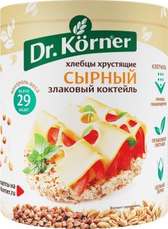 Хлебцы DR KORNER Злаковый коктейль сырный, 100г (Россия, 100 г)