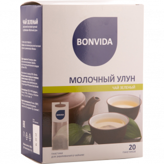 Чай зеленый BONVIDA Молочный Улун для заваривания в 
чайнике, 20пак (Россия, 20 пак)