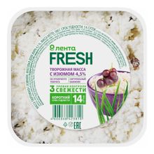 Творожная масса Лента Fresh с изюмом 4,5% 180 г