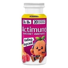 Кисломолочный напиток Actimuno Kids с персиком и малиной 1,5% БЗМЖ 95 мл