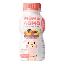 Йогурт питьевой детский Мама Лама клубника-банан с 3 лет 2,5% 200 мл
