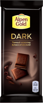 Шоколад темный ALPEN GOLD Dark классический, 80г (Россия, 80 г)