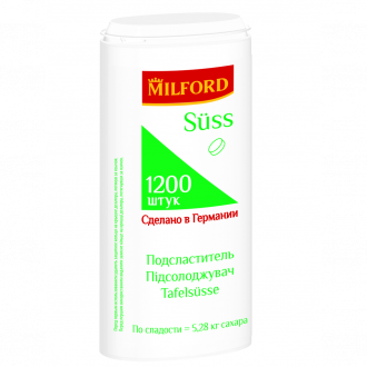 Подсластитель MILFORD Suss на основе цикламата и сахарина, 1200шт (Германия, 72 г)