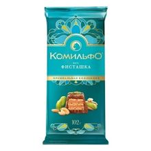 Шоколад Комильфо молочный и белый со вкусом фисташки 102 г