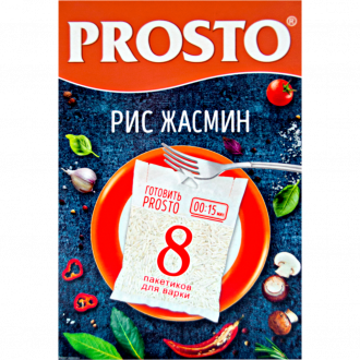 Рис длиннозерный PROSTO Жасмин, в пакетиках, 8х62,5г (Россия, 500 г)