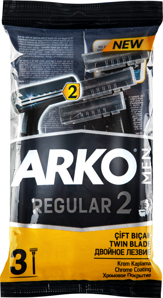 Станок для бритья ARKO T2 2 лезвия, 3шт (США)