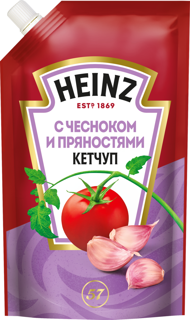 Кетчуп HEINZ с чесноком и пряностями, 320г (Россия, 320 г)