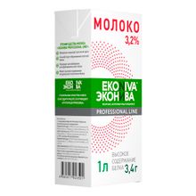 Молоко 3,2% ультрапастеризованное 1 л ЭкоНива Professional Line БЗМЖ