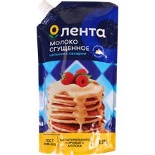 Сгущенное молоко Лента цельное с сахаром 8,5% БЗМЖ 270 г