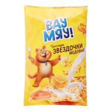 Сухой завтрак звездочки ВауМяу мультизлаковый с медом 300 г