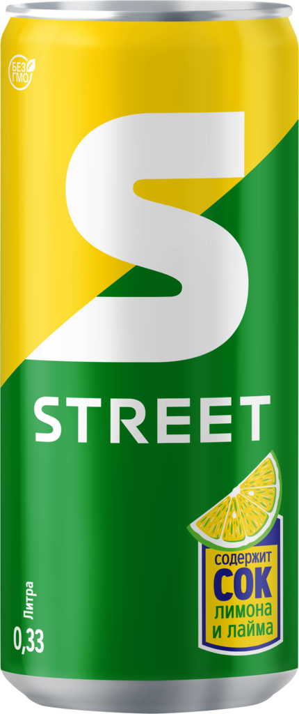 Напиток STREET сильногазированный, 0.33л (Россия, 0.33 L)