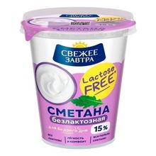 Сметана 15% Свежее Завтра БЗМЖ 300 г