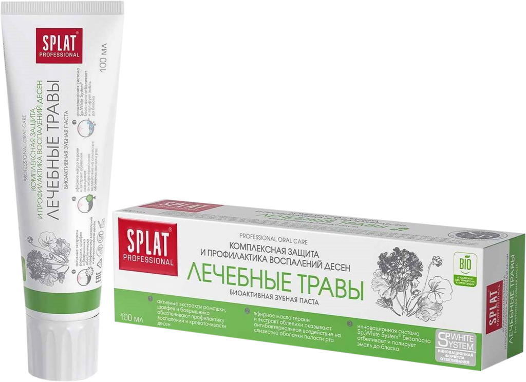 Зубная паста SPLAT Medical Herbs Professional, 100мл (Россия, 100 мл)