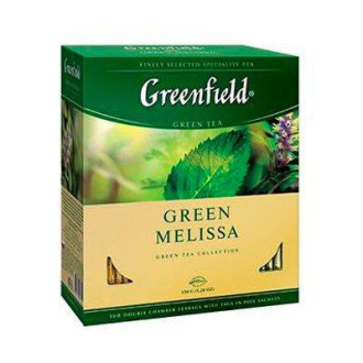 Чай Greenfield Green Melissa, (Грин Мелисса) 100 пак.