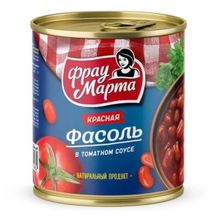 Фасоль Фрау Марта красная в томатном соусе 310 г