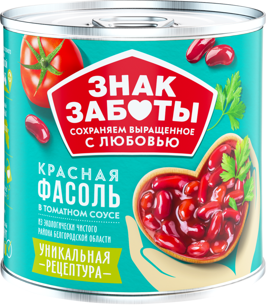 Фасоль красная ЗНАК ЗАБОТЫ в томатном соусе, 400г (Россия, 400 г)