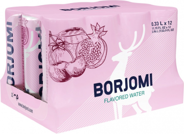 Напиток BORJOMI Flavored Water со вкусом вишни и граната, газированный, 0.33л (Грузия, 0.33 L)