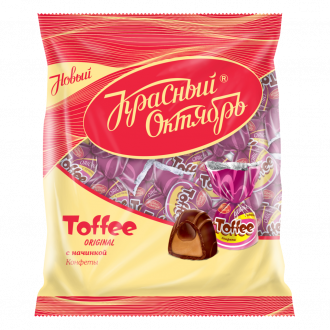 Конфеты КРАСНЫЙ ОКТЯБРЬ Toffee Original с начинкой, 250г (Россия, 250 г)