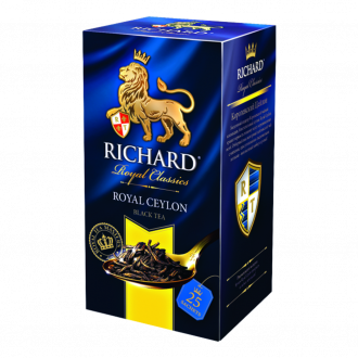 Чай черный RICHARD Royal Ceylon Цейлонский байховый, 25пак (Россия, 25 саш)