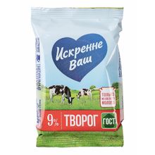 Творог мягкий Искренне Ваш 9% БЗМЖ 180 г