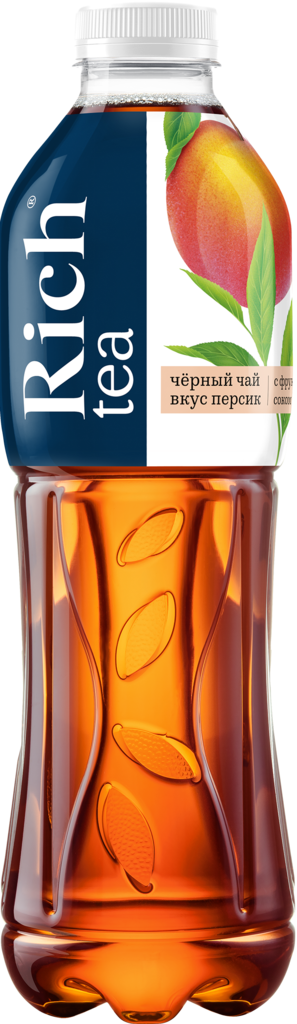Напиток RICH Черный чай со вкусом персика, 1л (Россия, 1 L)