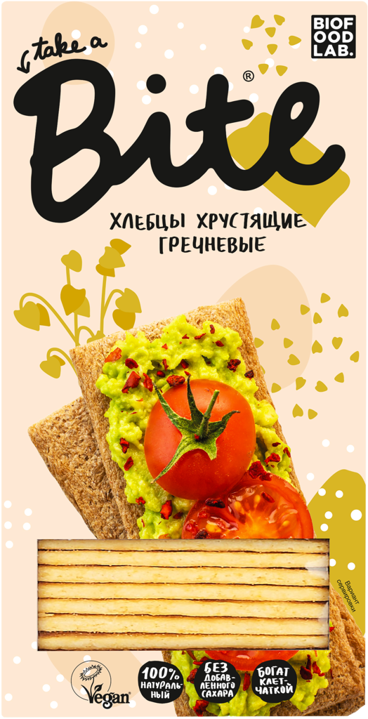 Хлебцы гречневые безглютеновые TAKE A BITE, 150г (Россия, 150 г)