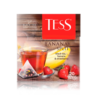 Чай черный TESS Banana Split, 20пир (Россия, 20 пир)