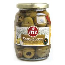 Оливки ITLV Королевские зеленые маринованные без косточки 370 мл