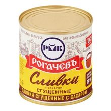 Сливки сгущенные Рогачевъ с сахаром 19% БЗМЖ 360 г
