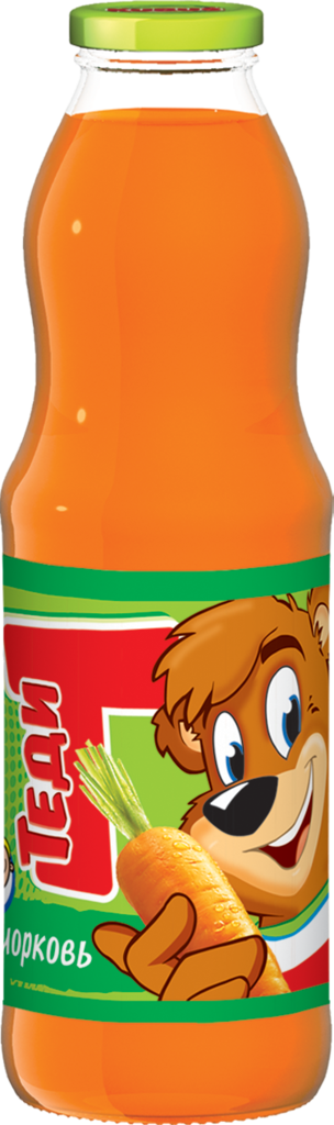 Нектар ТЕДИ Морковь обогащенный витамином C с добавлением сахара, 0.75л (Россия, 0.75 L)