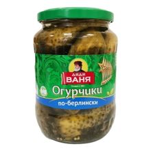 Огурчики Дядя Ваня По-берлински маринованные 680 г