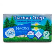 Сливочное масло Тысяча Озер 82,5% БЗМЖ 180 г